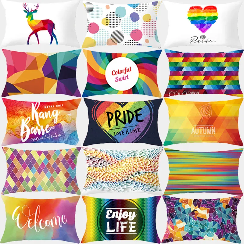 Geometric Cushion Cover Color Elk Pillow Covers Sofa Decorative Throw Pillow Peach Skin Home Decoration Pillowcase 30x50cm 
Geometric Cushion Cover Color Elk Pillow Covers Sofa Decorative Throw Pillow Peach Skin Home Decoration Pillowcase 30x50cm