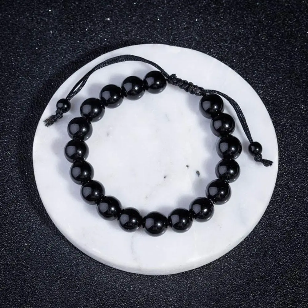 Woven Crystal Bracelet Round Obsidian Healthcare Bracelets Adjustable Black Stone Bead Bracelet For Women Men Yoga Jewelry
Woven Crystal Bracelet Round Obsidian Healthcare Bracelets Adjustable Black Stone Bead Bracelet For Women Men Yoga Jewelry