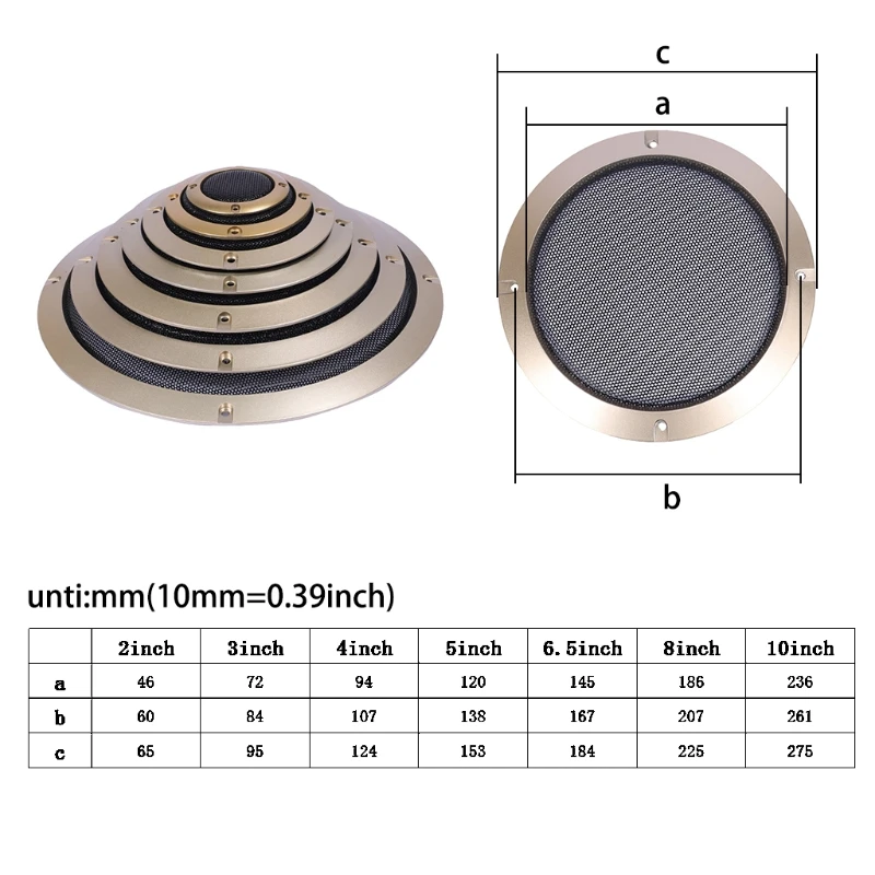 For 2"/3"//5"/6.5"/8"/10" Inch 2Pcs Grille Speakers Protective Cover Car Speaker Power Amplifier Decorative Circle Unit Net Cov
For 2"/3"//5"/6.5"/8"/10" Inch 2Pcs Grille Speakers Protective Cover Car Speaker Power Amplifier Decorative Circle Unit Net Cov