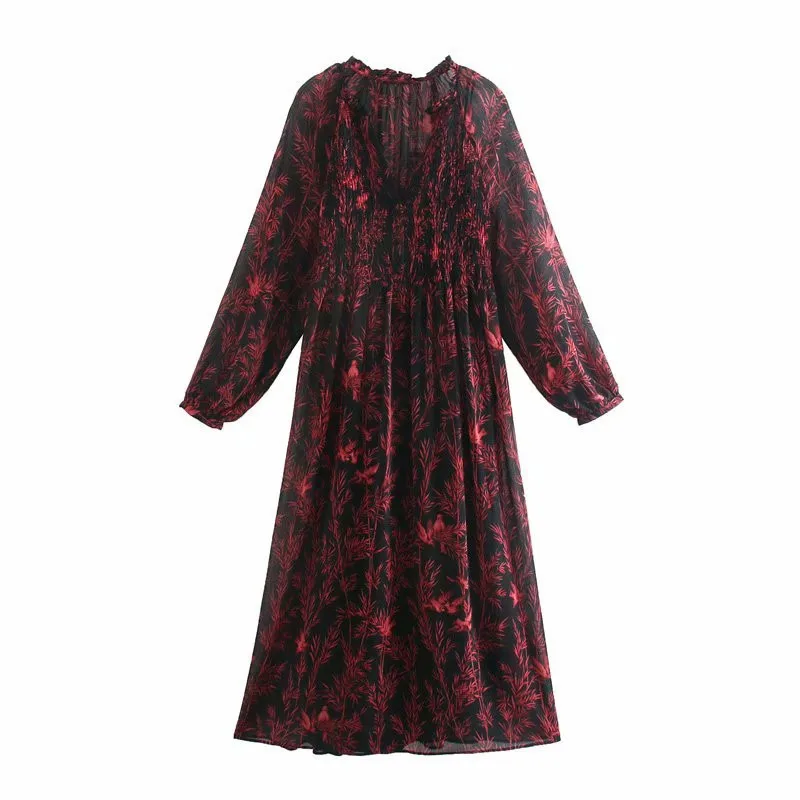 2021 Spring Summer Ladies Floral Long Dress Women Elegant Print Flared Design One Piece Oversized Dresses For Female
2021 Spring Summer Ladies Floral Long Dress Women Elegant Print Flared Design One Piece Oversized Dresses For Female