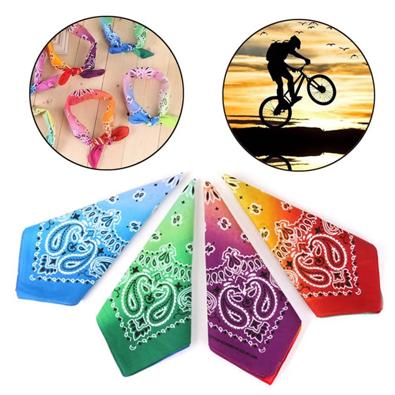 Cashew Flower Gradient Printing Headscarf Square - Gradient 6 Colors / 55 * 55cm 1pc Women's Children Riding Out Face Towel 
Cashew Flower Gradient Printing Headscarf Square - Gradient 6 Colors / 55 * 55cm 1pc Women's Children Riding Out Face Towel