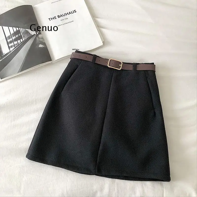 Casual Korean Women Winter Mini A-Line Skirts Vintage Female Sashes High Waist Skirts Students Above Knee Skirt
Casual Korean Women Winter Mini A-Line Skirts Vintage Female Sashes High Waist Skirts Students Above Knee Skirt