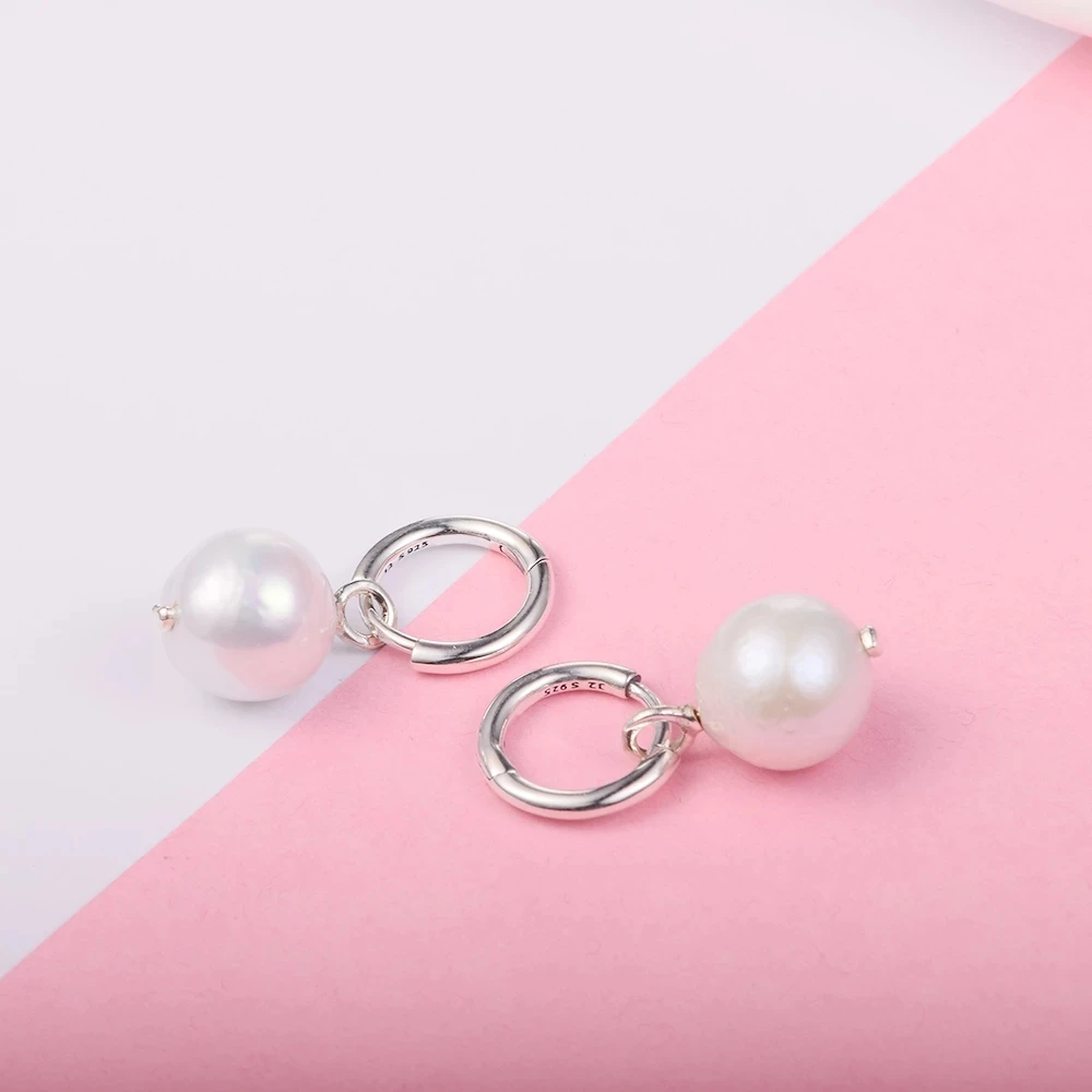 New Summer Collection 925 Steling silver Earring Freshwater Cultured Baroque Pearl Hoop Earrings For Women
New Summer Collection 925 Steling silver Earring Freshwater Cultured Baroque Pearl Hoop Earrings For Women