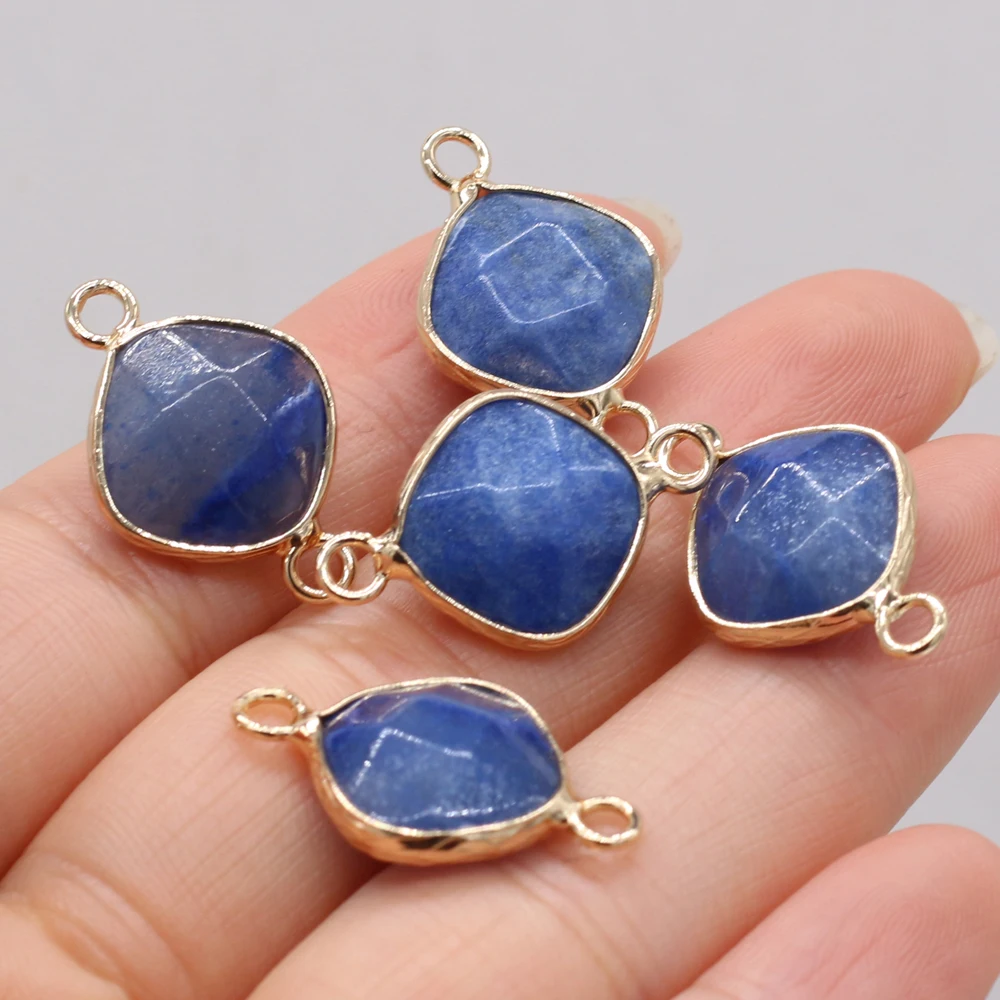 Natural Stone Gem Blue Aventurine Diamond Gilt Connect Handmade Crafts DIY Charm Necklace Earrings Jewelry Accessories Gift Make
Natural Stone Gem Blue Aventurine Diamond Gilt Connect Handmade Crafts DIY Charm Necklace Earrings Jewelry Accessories Gift Make