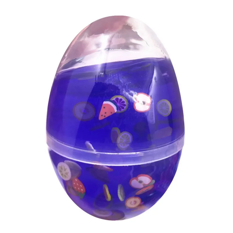Egg shell shape colorful fruit slice crystal mud 111
Egg shell shape colorful fruit slice crystal mud 111