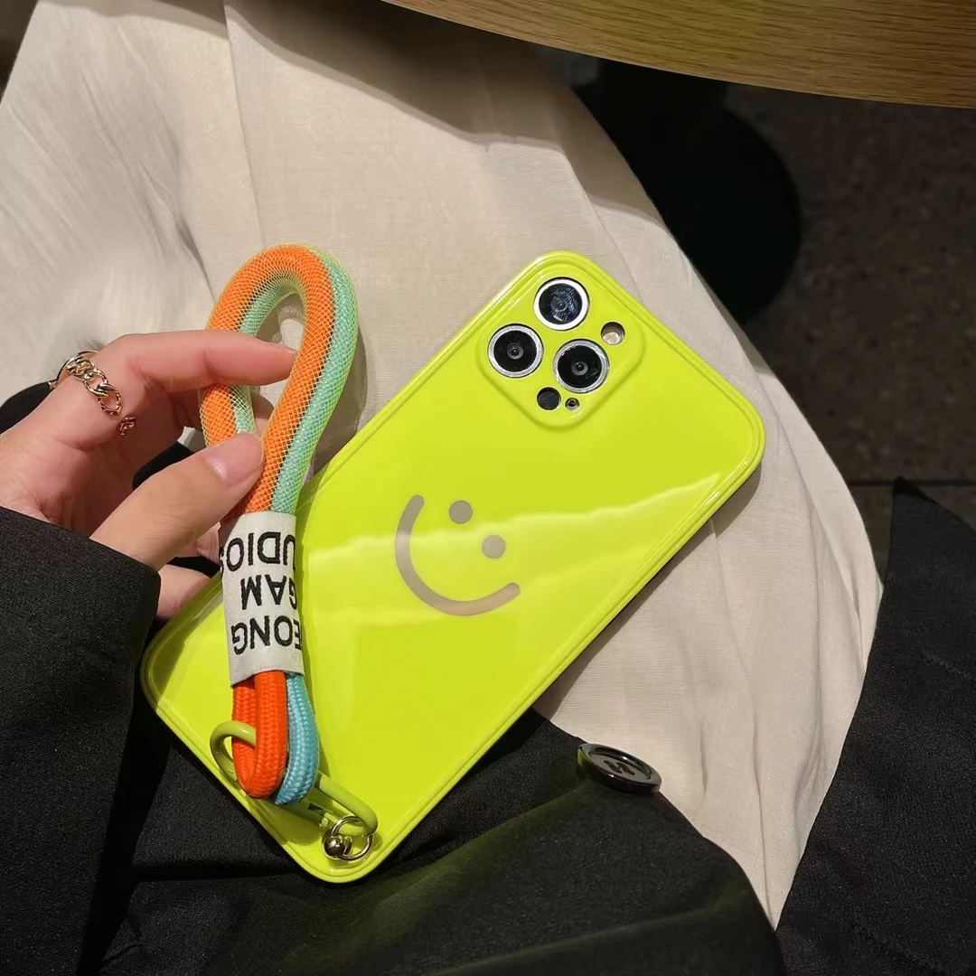 Fluorescence Wrist Chain Mobile Phone Case For iPhone 12Mini 11Pro MAX 7 8Plus XR XS XSMAX IMD Strap Hanging Bracelet Back Cover
Fluorescence Wrist Chain Mobile Phone Case For iPhone 12Mini 11Pro MAX 7 8Plus XR XS XSMAX IMD Strap Hanging Bracelet Back Cover