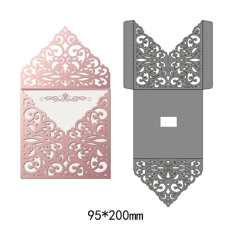 Creative Lace Envelope Metal Cutting Dies Hollow Lacework for DIY Greeting Card Scrapbook Embossing Paper Craft Envelope Cut Die 
Creative Lace Envelope Metal Cutting Dies Hollow Lacework for DIY Greeting Card Scrapbook Embossing Paper Craft Envelope Cut Die