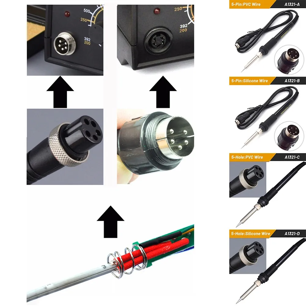 Accessory Soldering Iron Handle For 907A 852D 936 Parts Replace Replacement Soldering Station
Accessory Soldering Iron Handle For 907A 852D 936 Parts Replace Replacement Soldering Station