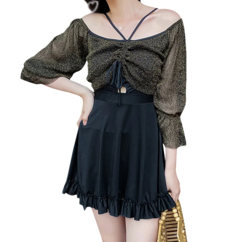 Ladies Sexy Swimsuit Two Pieces Korean Style Long Sleeves Sunscreen Beachwear Clothes Swimsuit Female Bathing Suit Swimwear
Ladies Sexy Swimsuit Two Pieces Korean Style Long Sleeves Sunscreen Beachwear Clothes Swimsuit Female Bathing Suit Swimwear