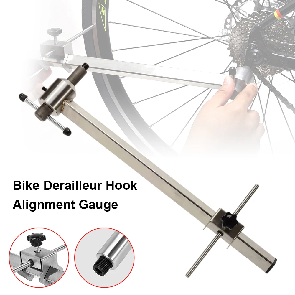 Bike Derailleur Hook Alignment Gauge Stainless Steel Bicycle Repair Tool Aligner Kit for Mountain Road Bike 20-29'' Derailleur
Bike Derailleur Hook Alignment Gauge Stainless Steel Bicycle Repair Tool Aligner Kit for Mountain Road Bike 20-29'' Derailleur
