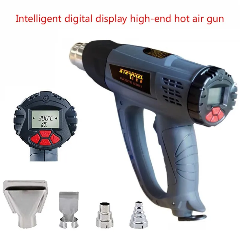 

Heat Gun Hot Air Blower Tablet Heat Gun with LCD Display 2000W Wireless Heat Gun Wind Control Memory Function Hot Air Gun Kits