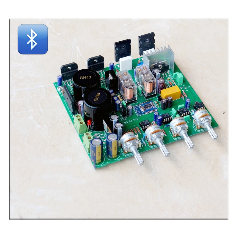 KYYSLB 150 Вт + 68 * 2 AC двойная Плата усилителя Bluetooth 4 от 15 до 28 в 1 LM3886 дискретный