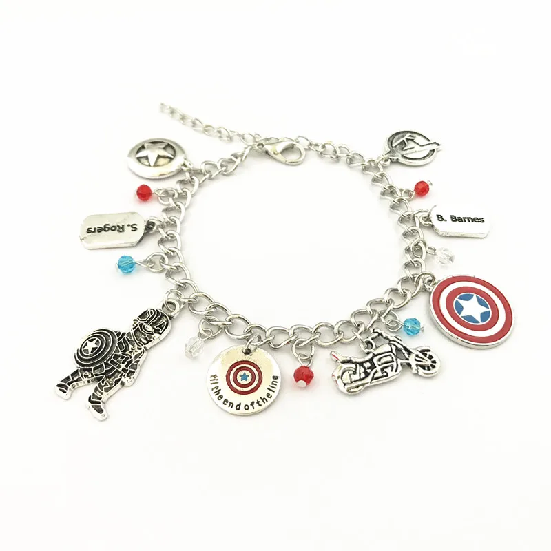 HBSWUI Superhero Captain Charm Bracelet Movie Show High Quality Fashion Metal Jewelry Cosplay Gifts for Woman Girl
HBSWUI Superhero Captain Charm Bracelet Movie Show High Quality Fashion Metal Jewelry Cosplay Gifts for Woman Girl