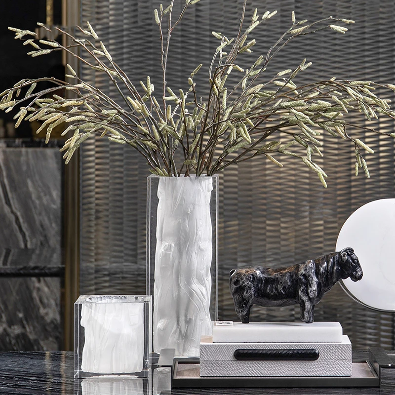Creative Acrylic Rectangular Vase For Home Living Room Indoor Carved Tree Trunk Texture Vase Exhibition Hall Soft Furnishings
Creative Acrylic Rectangular Vase For Home Living Room Indoor Carved Tree Trunk Texture Vase Exhibition Hall Soft Furnishings