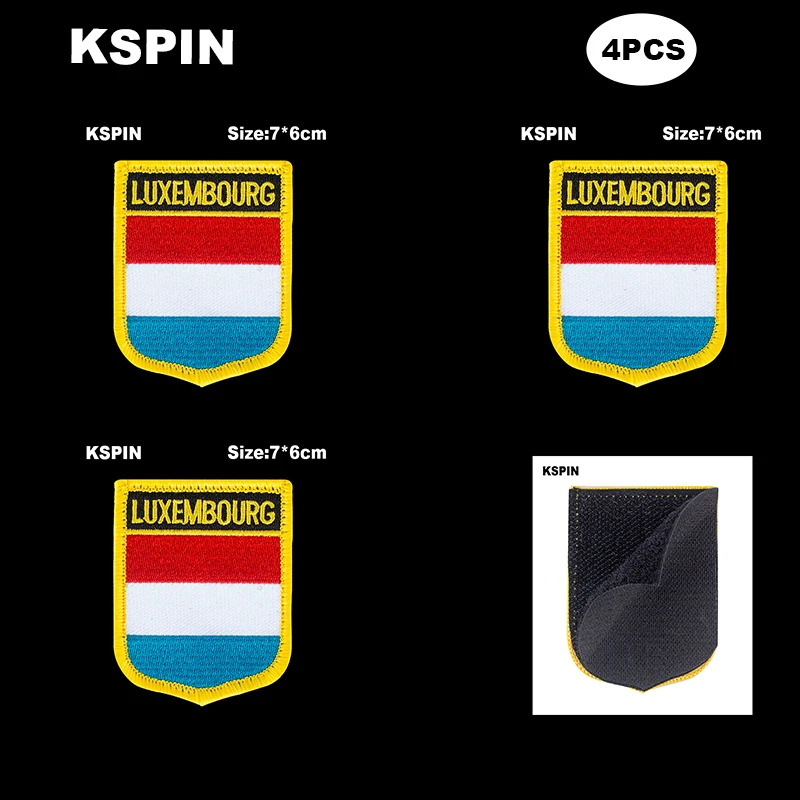 National Flag Patch Hook Loop Luxembourg Badges Armband 3D Stick on Jacket Backpack Stickers
National Flag Patch Hook Loop Luxembourg Badges Armband 3D Stick on Jacket Backpack Stickers