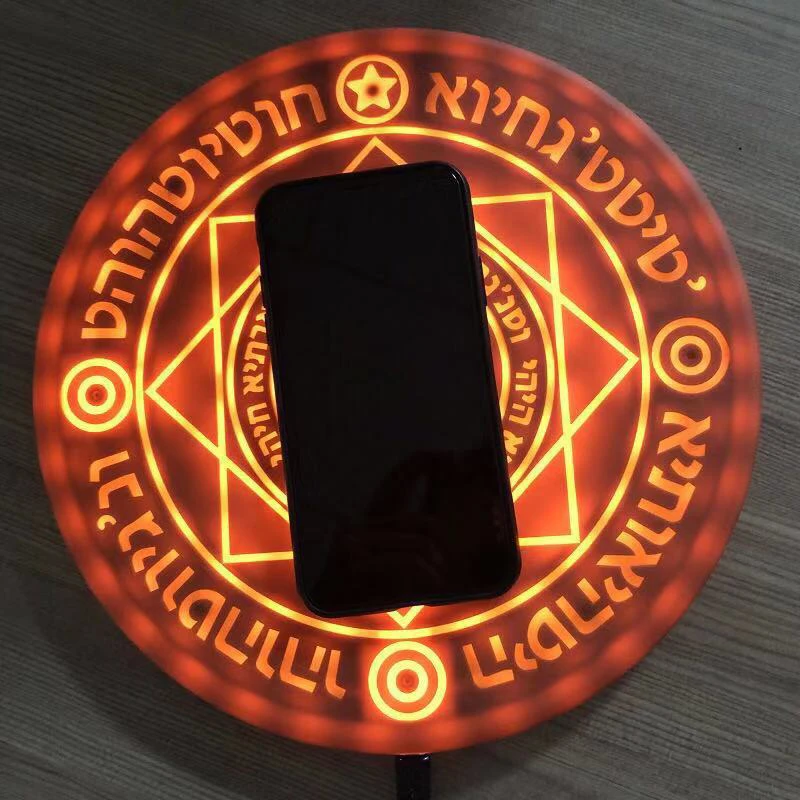 Universal Qi Fast Wireless Charger 10W Glowing Magic Array Wireless Charger
Universal Qi Fast Wireless Charger 10W Glowing Magic Array Wireless Charger