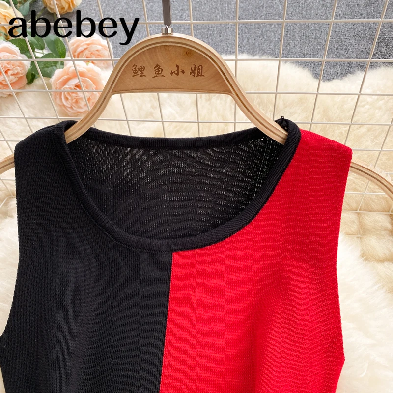 Women Retro Stripe Knitted Dress O Neck Sleeveless Elastic Slim Tank Dresses Summer Sexy Bodycon Pencil Short Sundress
Women Retro Stripe Knitted Dress O Neck Sleeveless Elastic Slim Tank Dresses Summer Sexy Bodycon Pencil Short Sundress