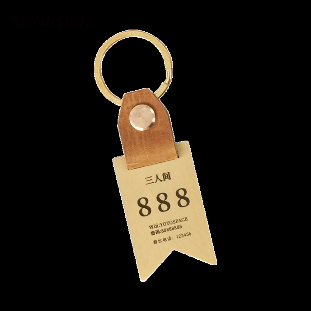 Custom Numbers Letter Logo Brass Cowhide Key Ring Tavern Shop Hotel Digital Hand Card Number Plate Keychain
Custom Numbers Letter Logo Brass Cowhide Key Ring Tavern Shop Hotel Digital Hand Card Number Plate Keychain