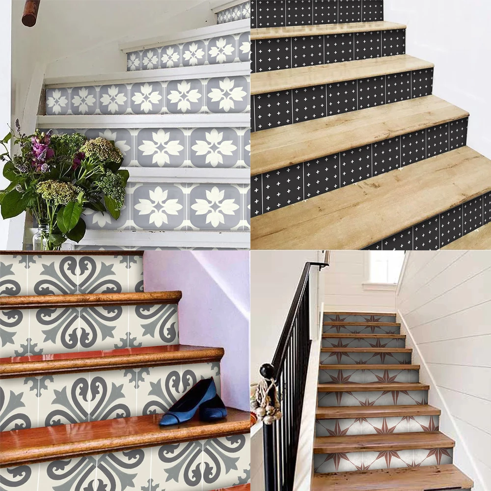 19x120cmx6pcs Stair Sticker Waterproof Self-adhesive PVC Staircase Sticker for Bathroom Kitchen Stairway Decor
19x120cmx6pcs Stair Sticker Waterproof Self-adhesive PVC Staircase Sticker for Bathroom Kitchen Stairway Decor