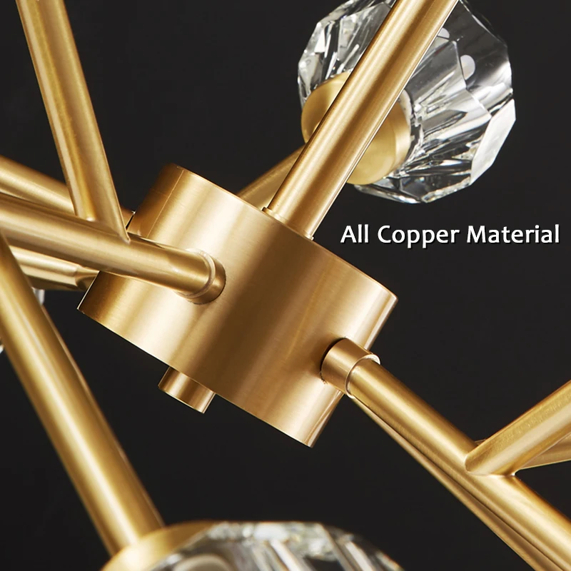 Modern led chandelier living room attic dining room copper gold luxury crystal ceiling chandelier bedroom lamps
Modern led chandelier living room attic dining room copper gold luxury crystal ceiling chandelier bedroom lamps
