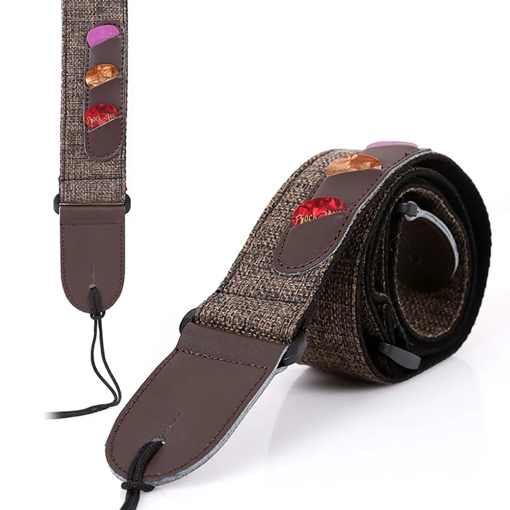 Acoustic & Electric & Folk Classical Guitar Strap With Picks A Tie Rope Adjustable Length Universal Type Unique Patterns 98x153
Acoustic & Electric & Folk Classical Guitar Strap With Picks A Tie Rope Adjustable Length Universal Type Unique Patterns 98x153
