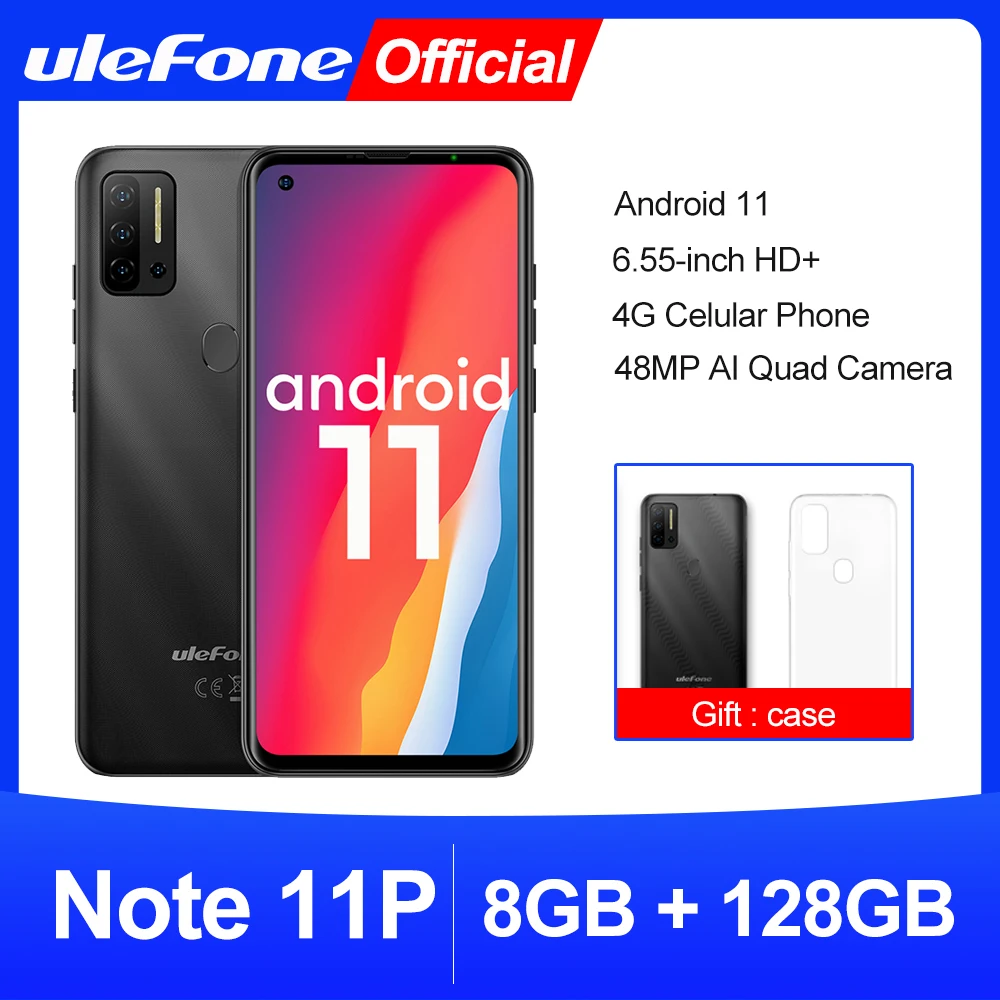 Ulefone Note 11P Android 11 смартфон 8 ГБ + 128 ГБ 4G-LTE разблокировать телефон масштабным видением 4400 мА/ч, 48MP Камера 6,55 "мобильный телефон
Ulefone Note 11P Android 11 смартфон 8 ГБ + 128 ГБ 4G-LTE разблокировать телефон масштабным видением 4400 мА/ч, 48MP Камера 6,55 "мобильный телефон