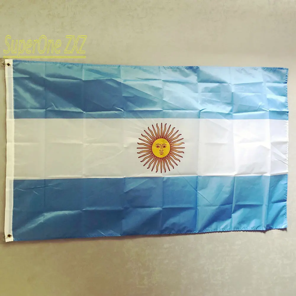 ZXZ Бесплатная доставка флаг Аргентины 90*150 см полиэстер arg ar внутреннее уличное
