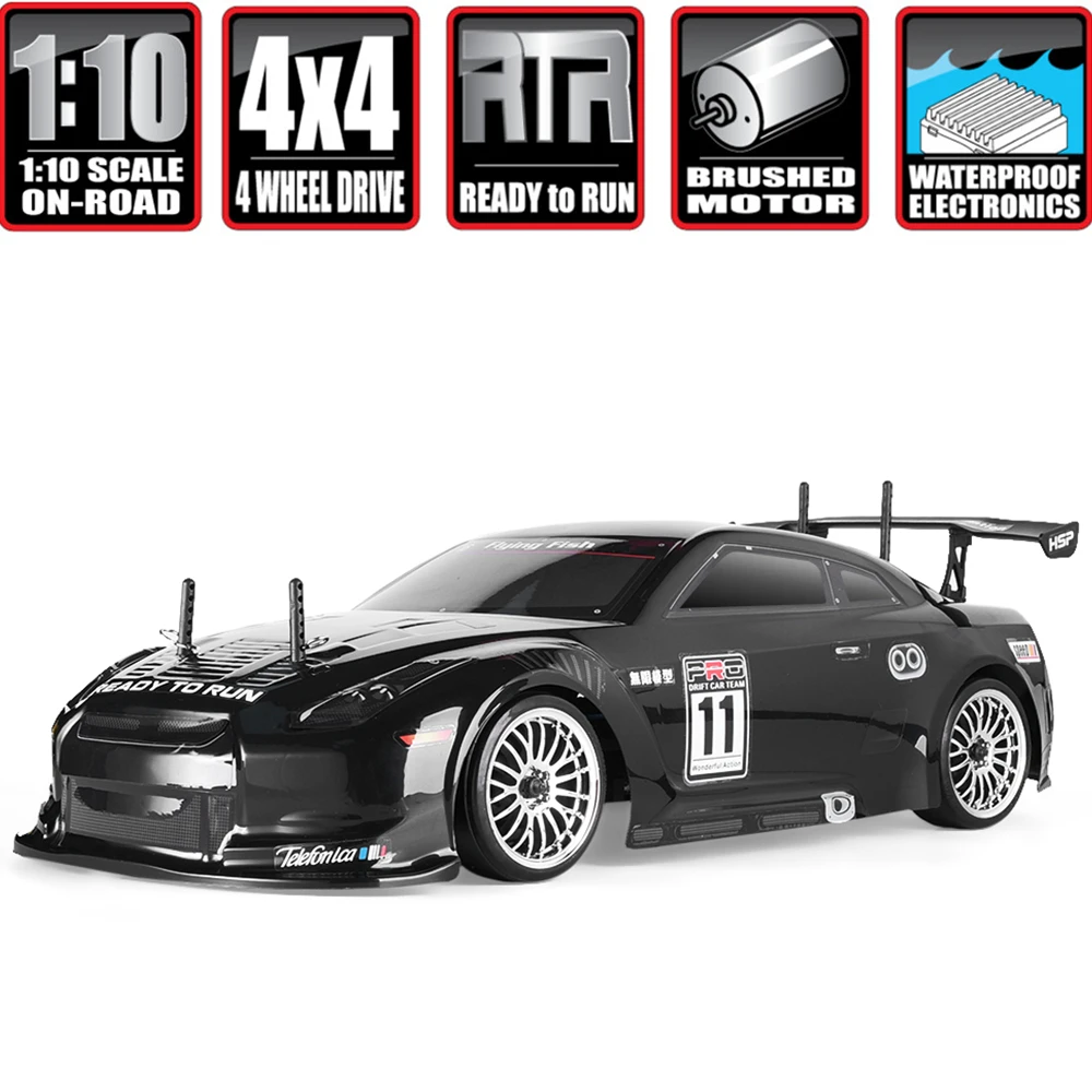 

HSP RC Car 4wd 1:10 Electric Power On Road Racing 94123 FlyingFish 4x4 Rc Drift Car vehicle High Speed Hobby Remote Control Car