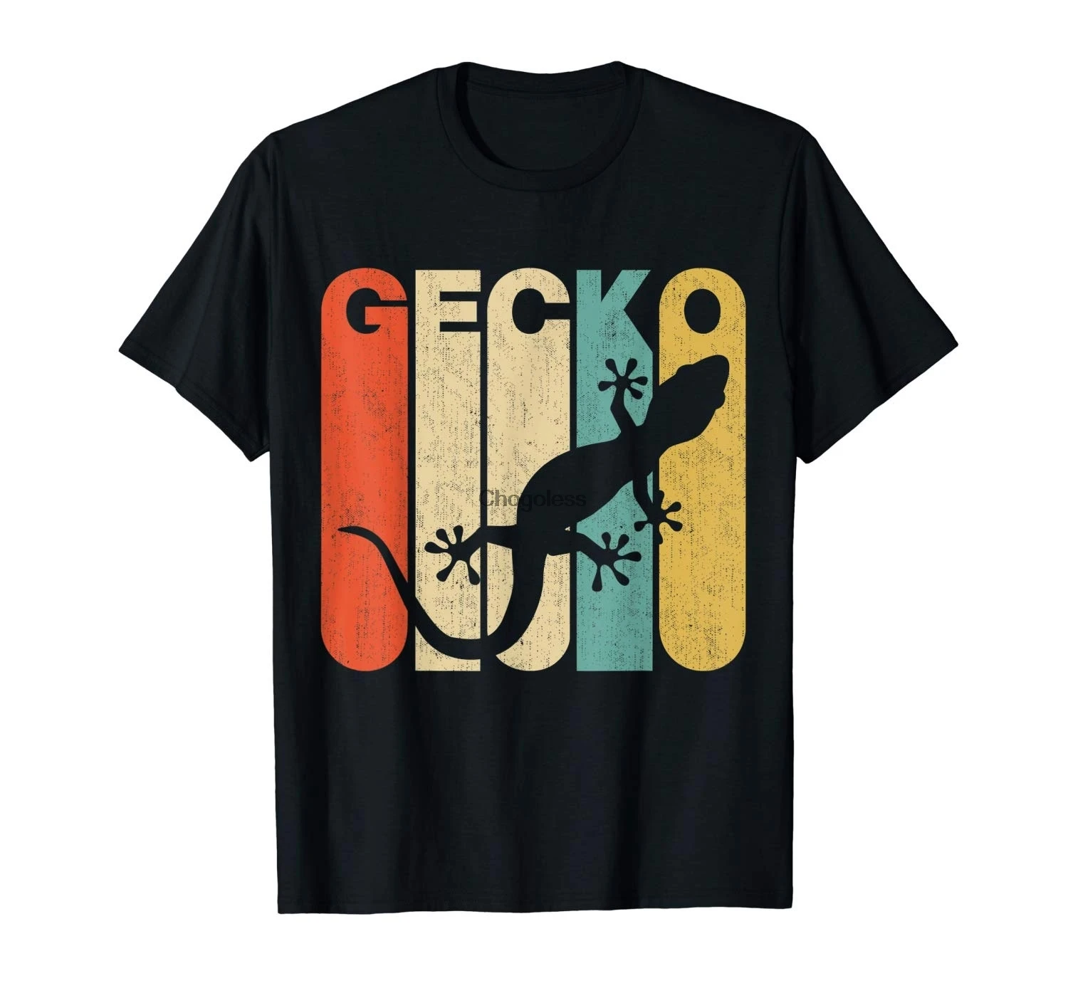 

Vintage Retro Gecko Silhouette T-Shirt Men Fashion Cotton Shirt