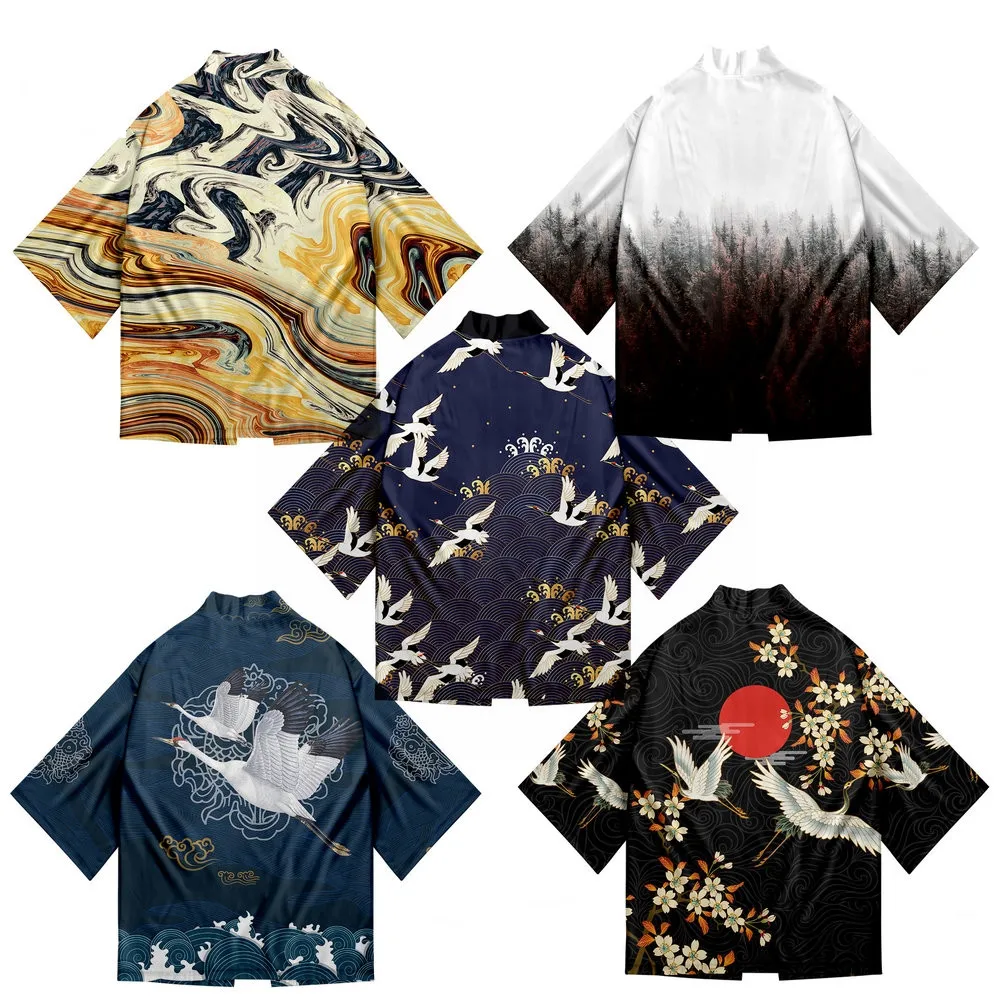 Crane 3D Printing Japanese Kimono Haori Yukata Cosplay Women/Men Fashion Beach Summer Casual Short Sleeve Streetwear
Crane 3D Printing Japanese Kimono Haori Yukata Cosplay Women/Men Fashion Beach Summer Casual Short Sleeve Streetwear