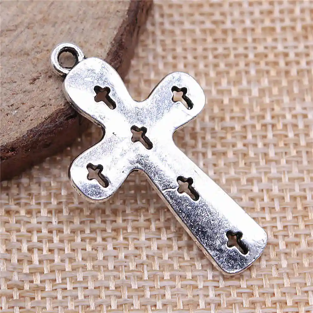 Handmade Pendants For Jewelry Accessories 10pcs Cross Charms 21x26mm Antique Silver Plated
Handmade Pendants For Jewelry Accessories 10pcs Cross Charms 21x26mm Antique Silver Plated