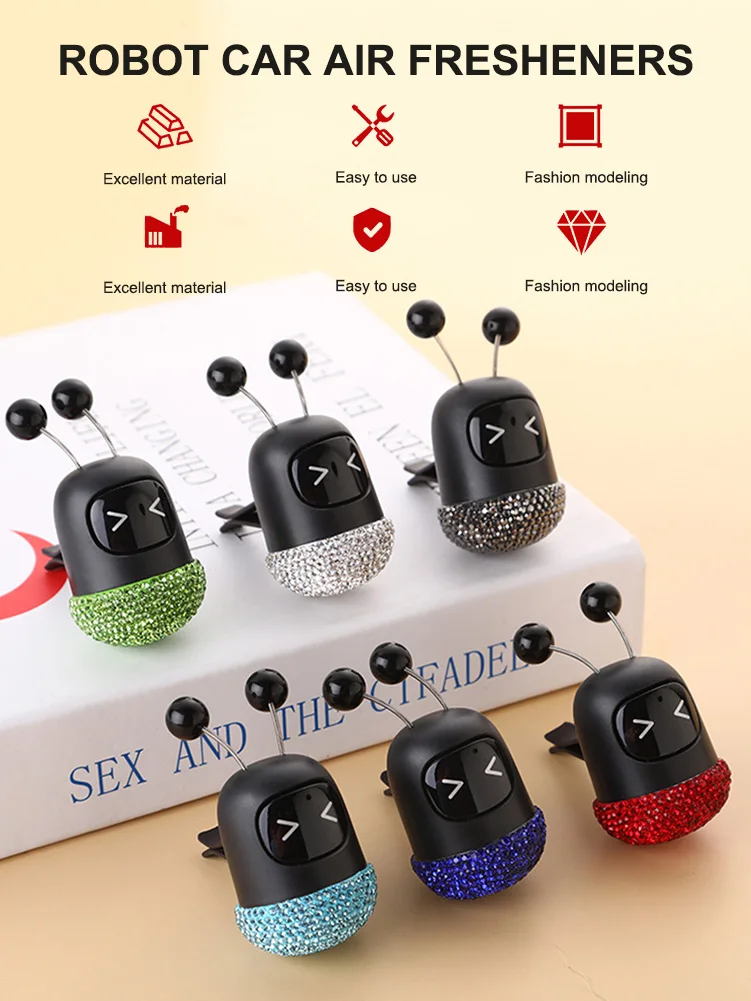 Robot Car Air Fresheners Aromatherapy Perfume with Clip Car Bling Rhinestone Interior Decoration Accessories Gifts
Robot Car Air Fresheners Aromatherapy Perfume with Clip Car Bling Rhinestone Interior Decoration Accessories Gifts