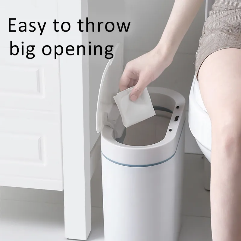 Smart Sensor Trash Can Electronic Automatic Household Bathroom Toilet Waterproof Narrow Seam Sensor Bin Smart Home Trash Can
Smart Sensor Trash Can Electronic Automatic Household Bathroom Toilet Waterproof Narrow Seam Sensor Bin Smart Home Trash Can