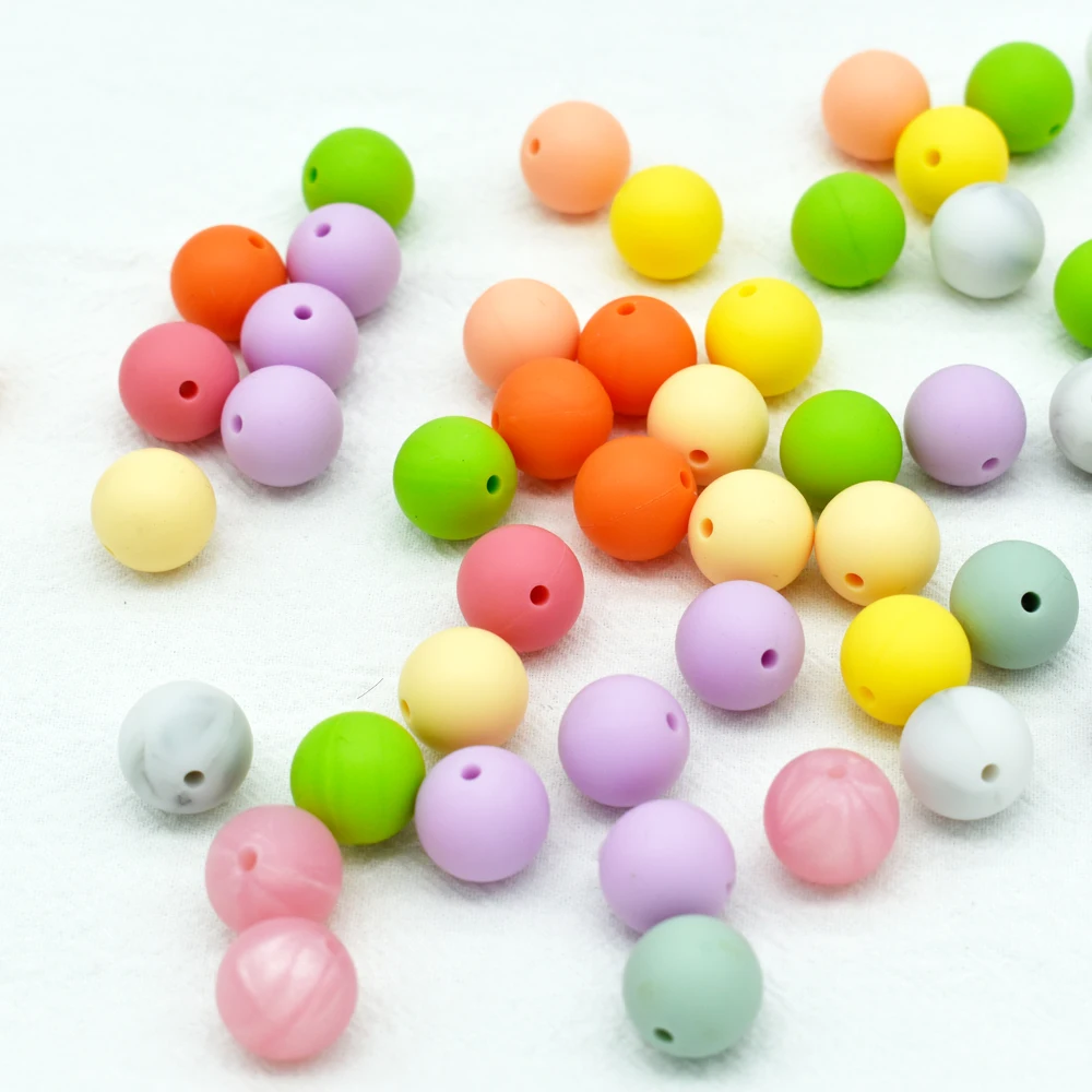 100pcs 15mm Teether Beads Food Grade Silicone Teething Beads DIY Chewable Necklace Pacifier Clip Chain Baby Products For Teeth
100pcs 15mm Teether Beads Food Grade Silicone Teething Beads DIY Chewable Necklace Pacifier Clip Chain Baby Products For Teeth