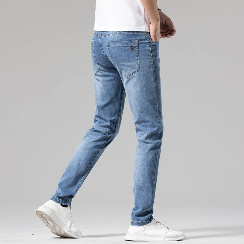 Luren European Station Cross-border Foreign Trade Trendy Brand Thin Slim Straight Jeans Men's Cotton Stretch High-end Pants Men
Luren European Station Cross-border Foreign Trade Trendy Brand Thin Slim Straight Jeans Men's Cotton Stretch High-end Pants Men