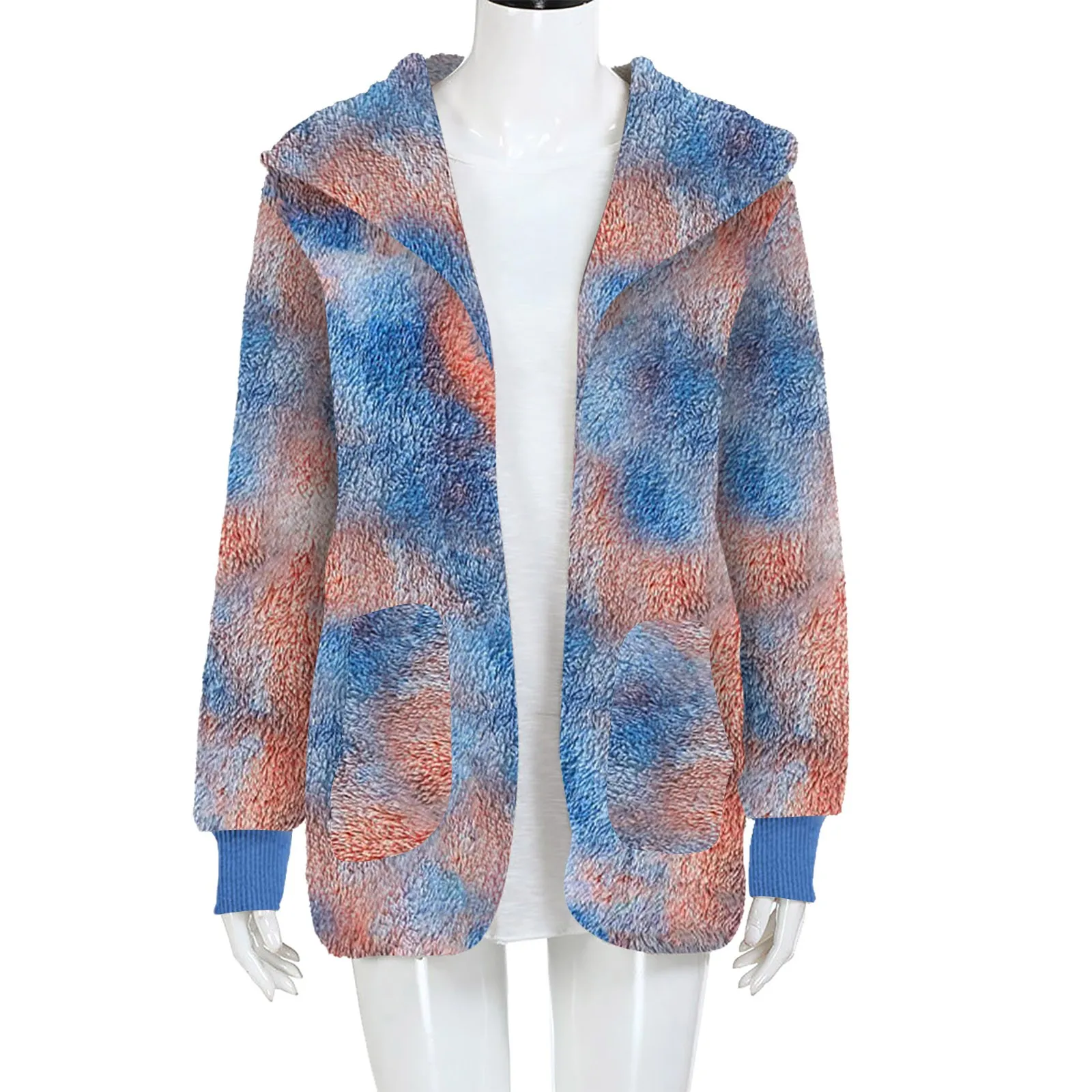 Cardigan For Women Hooded Faux-Fur Shaggy Tie Dye Winter Coat Long Sleeve Women's Oversized Hoodies Open Front Outwear Jacket
Cardigan For Women Hooded Faux-Fur Shaggy Tie Dye Winter Coat Long Sleeve Women's Oversized Hoodies Open Front Outwear Jacket