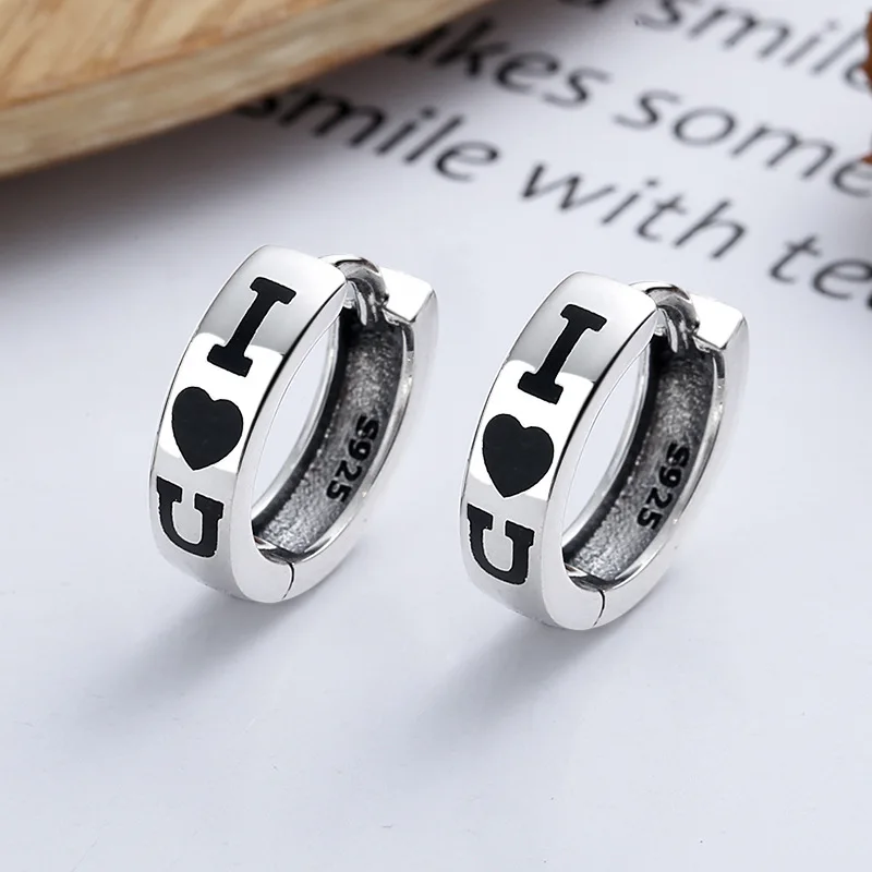 S925 Pure Silver Korean Creative Simple Gift for Girlfriend" I love you "Earrings Luxury Jewelry Earrings for Women
S925 Pure Silver Korean Creative Simple Gift for Girlfriend" I love you "Earrings Luxury Jewelry Earrings for Women