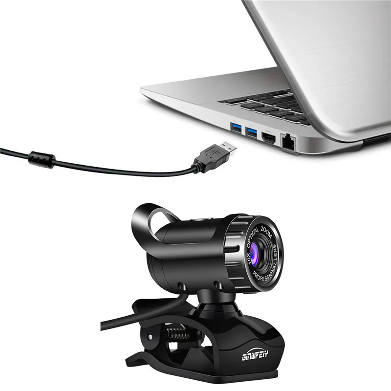 HD Pro веб камера USB широкоэкранная для видеозвонков и записи 640x480 настольного