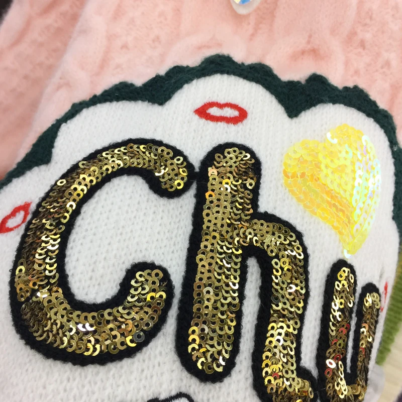 Designer Runway Women Cardigans Autumn Sweater V-neck Coats Cardigan Knitted Pink Rabbit Sequined Appliques Coats Sweaters NS533
Designer Runway Women Cardigans Autumn Sweater V-neck Coats Cardigan Knitted Pink Rabbit Sequined Appliques Coats Sweaters NS533