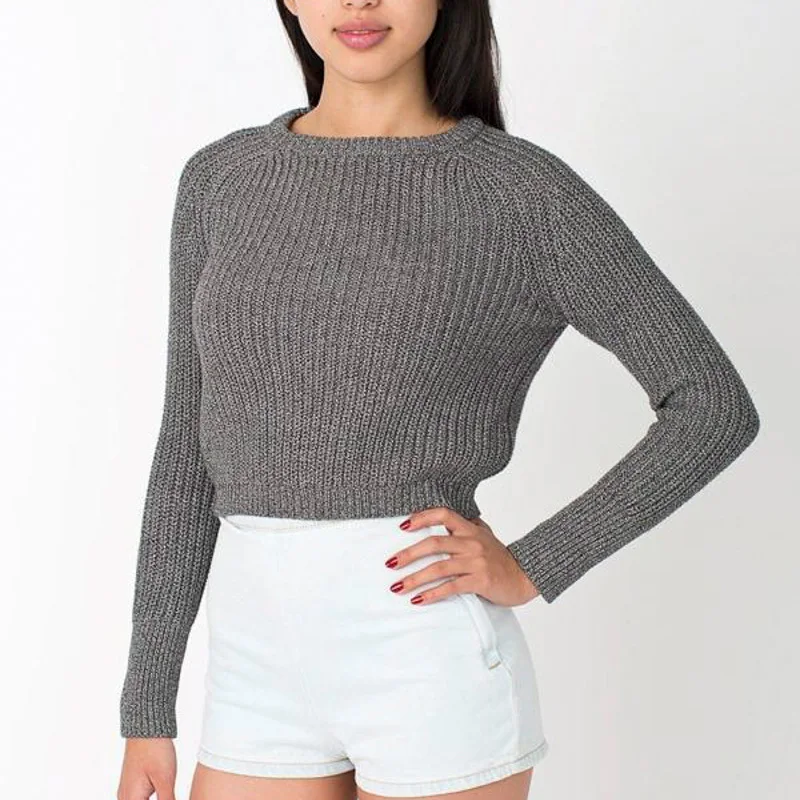 Однотонные женские свитера с круглым вырезом и пуловеры, Классический Повседневный укороченный свитер с длинными рукавами, тонкий коротки...
Однотонные женские свитера с круглым вырезом и пуловеры, Классический Повседневный укороченный свитер с длинными рукавами, тонкий коротки...