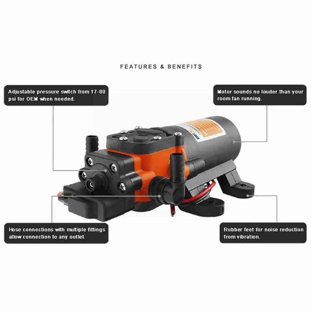 Marine Water Pump Diaphragm Self Priming Pump Boat Caravan Toilets Transfer Showers For RV 12 Accessories Motor Water P5L0
Marine Water Pump Diaphragm Self Priming Pump Boat Caravan Toilets Transfer Showers For RV 12 Accessories Motor Water P5L0