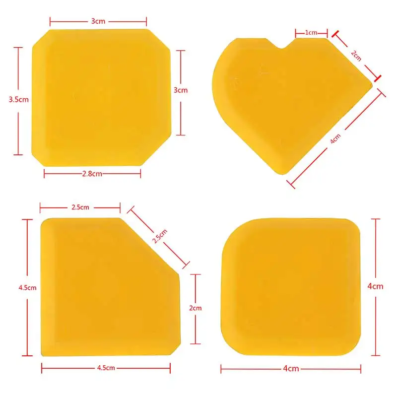 4pcs Silicone Glass Cement Scraper Sealant Grout Remover Home Finishing Caulking Tools Home Cleaning Hand Spatula Tool
4pcs Silicone Glass Cement Scraper Sealant Grout Remover Home Finishing Caulking Tools Home Cleaning Hand Spatula Tool
