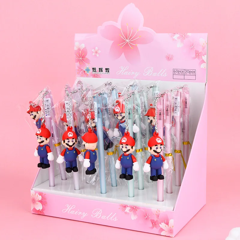 20 pcs/lot Kawaii Mario Pendant Gel Pen Cute 0.5mm Black ink Signature Pens Promotional Gift Stationery School Supplies
20 pcs/lot Kawaii Mario Pendant Gel Pen Cute 0.5mm Black ink Signature Pens Promotional Gift Stationery School Supplies