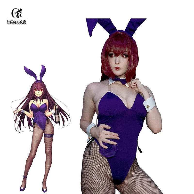 ROLECOS Fate Scathach Косплей сексуальный костюм кролика игра FGO Косплей FGO фиолетовый костюм кролика комбинезон с ушками
ROLECOS Fate Scathach Косплей сексуальный костюм кролика игра FGO Косплей FGO фиолетовый костюм кролика комбинезон с ушками