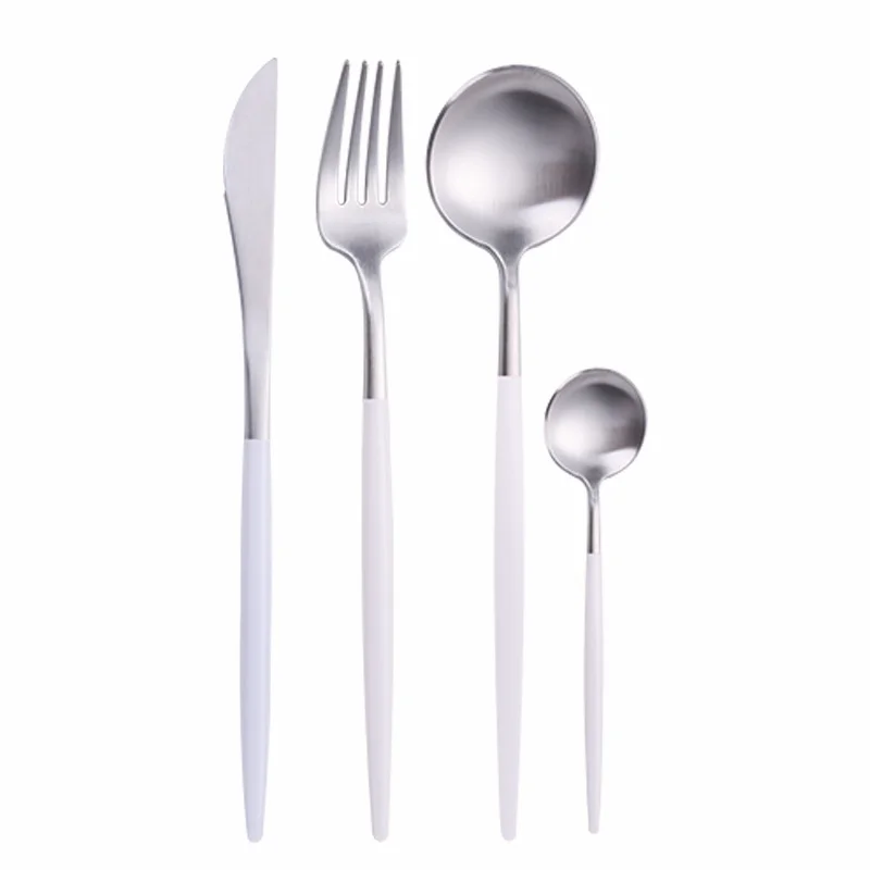White Silver Flatware Set Gold Forks Cutlery Set Dinner Knife Tableware Golden Dinnerware Steel Spoon Utensils Set Dropshopping
White Silver Flatware Set Gold Forks Cutlery Set Dinner Knife Tableware Golden Dinnerware Steel Spoon Utensils Set Dropshopping