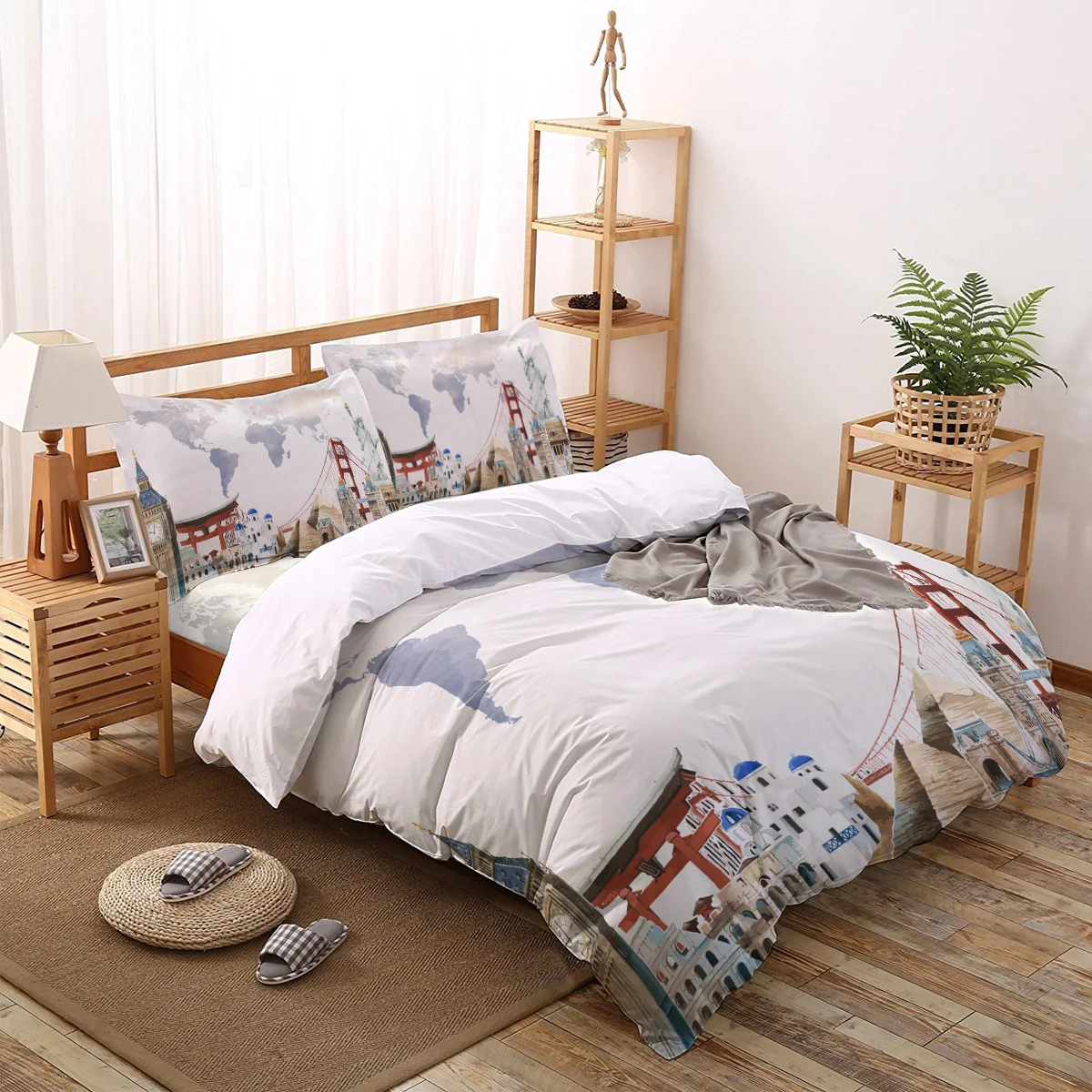 World Map World Famous Buildings Printed Bedding Set 2/3/4pcs Quilt Cover Duvet Cover Set Twin Full Queen King Size Home Textile
World Map World Famous Buildings Printed Bedding Set 2/3/4pcs Quilt Cover Duvet Cover Set Twin Full Queen King Size Home Textile