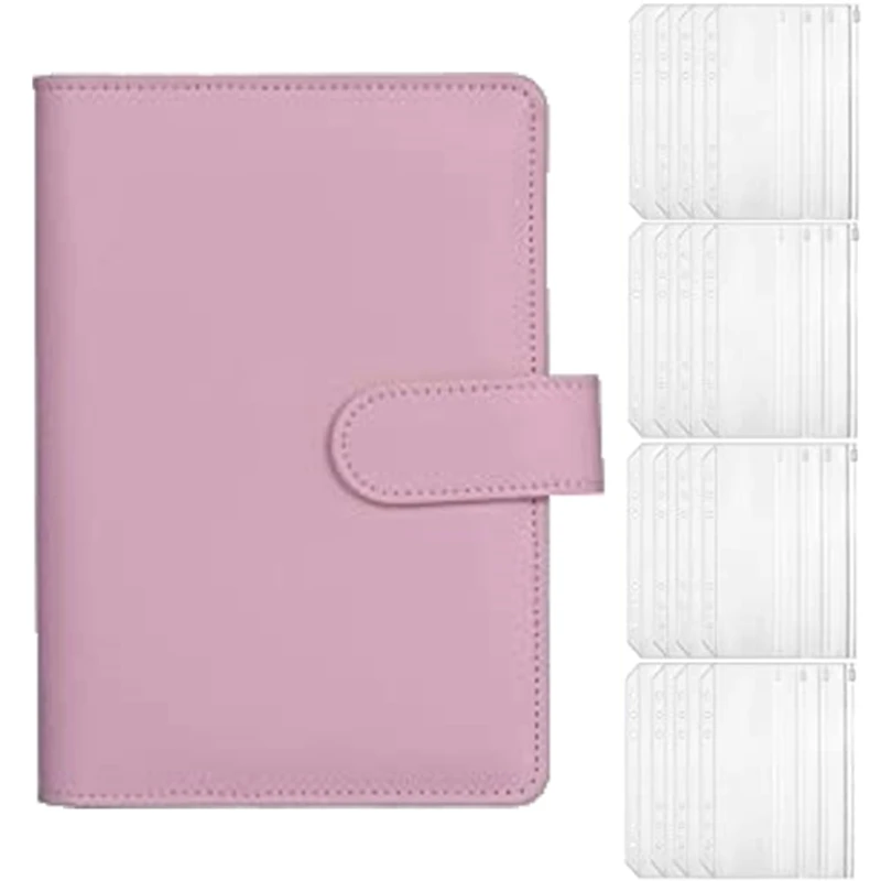 A5 Leather Notebook Binder with 16Pcs A5 Plastic Binder Pockets, Budget Envelope System,A5 Budget Planner Binder Cover
A5 Leather Notebook Binder with 16Pcs A5 Plastic Binder Pockets, Budget Envelope System,A5 Budget Planner Binder Cover