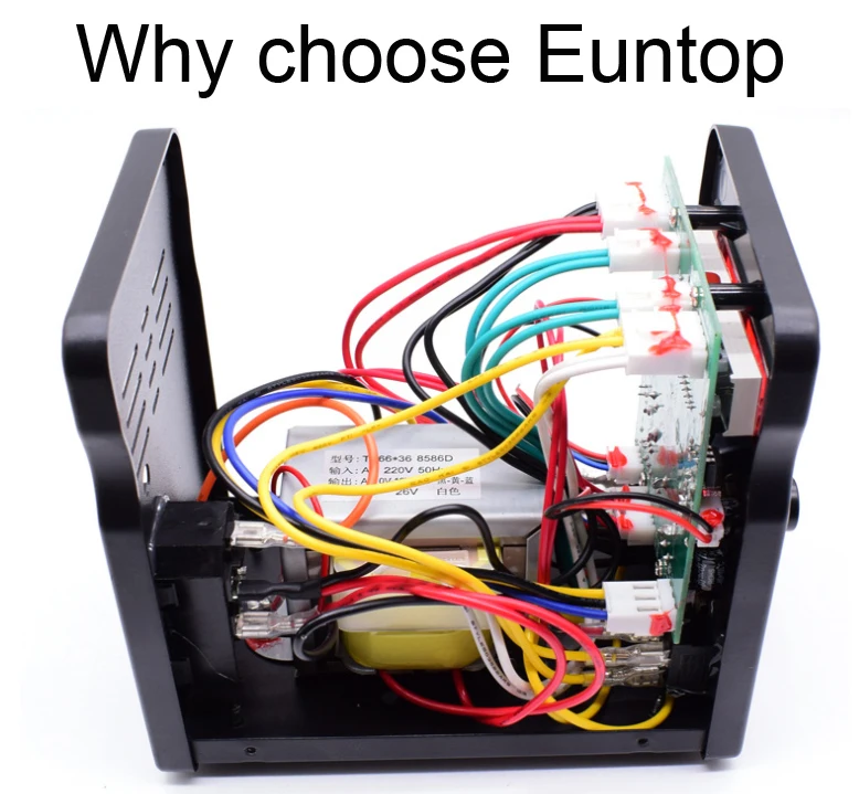 Eruntop Электрический паяльник с двойным цифровым дисплеем + пистолет горячего