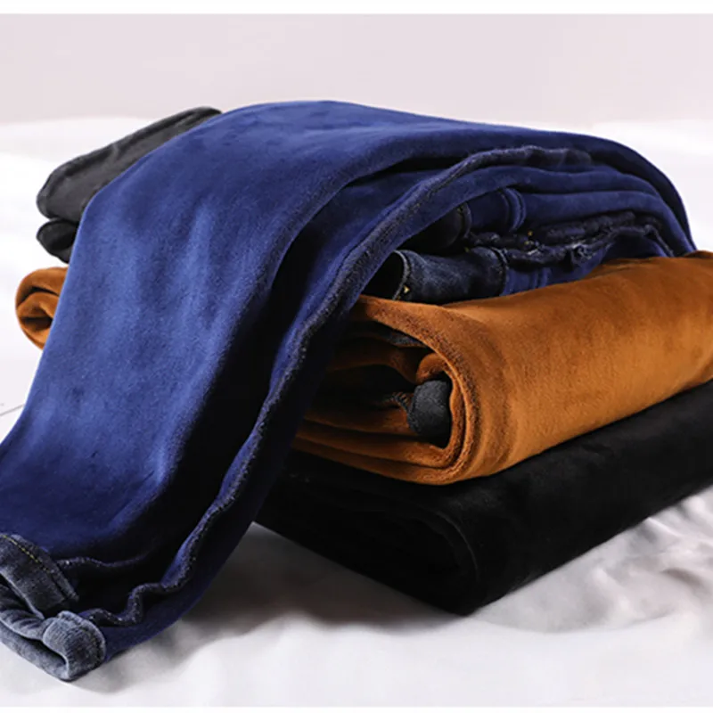 Women's Jeans New High Waist Thicken Denim Trousers Winter Warm Bootcuts Skinny Stretch Fleece Pencil Pants Korean Style P9617
Women's Jeans New High Waist Thicken Denim Trousers Winter Warm Bootcuts Skinny Stretch Fleece Pencil Pants Korean Style P9617