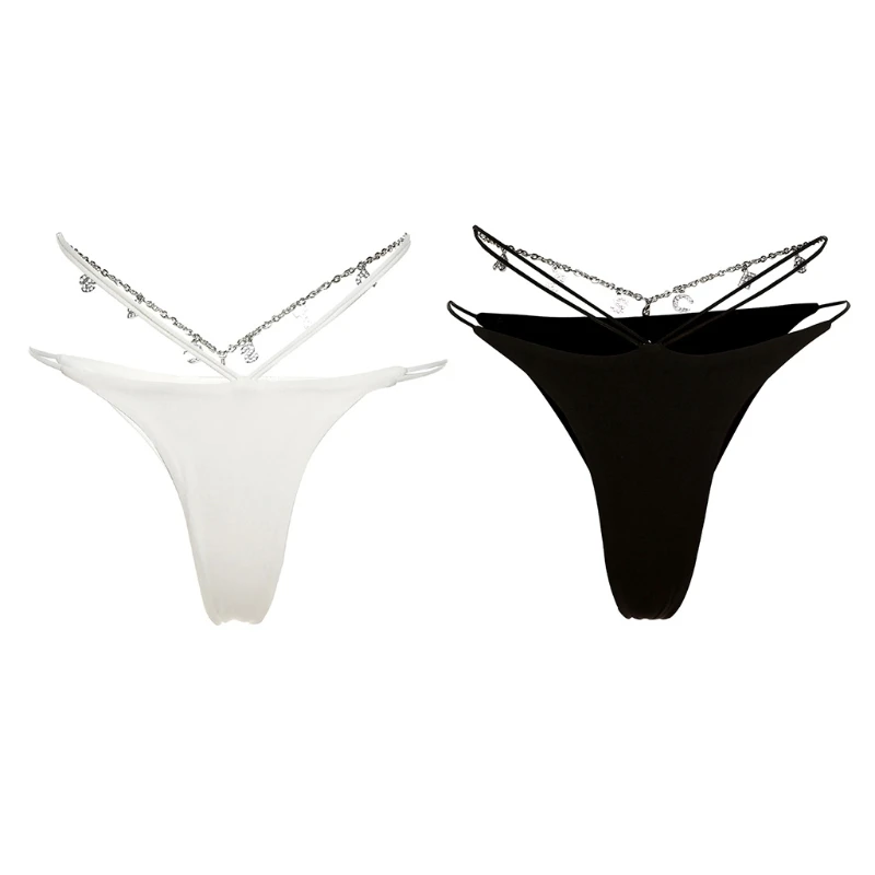 Womens Sexy Low Waist Thong Panties Rhinestone Letters Pendant Chain Strappy Lingerie Briefs Temptation T-Back G-String
Womens Sexy Low Waist Thong Panties Rhinestone Letters Pendant Chain Strappy Lingerie Briefs Temptation T-Back G-String